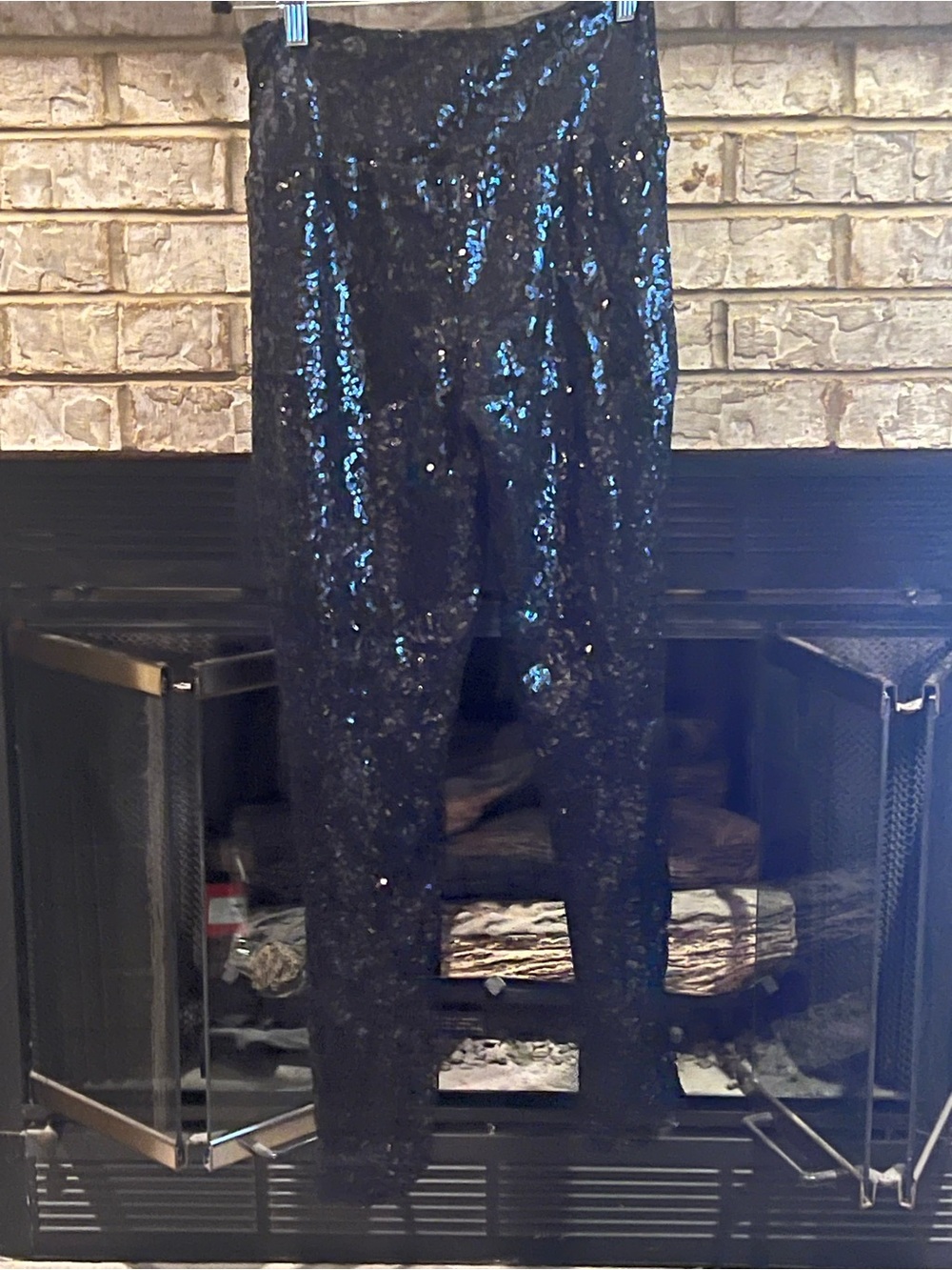 Tipsy Elves Black Sequin High-Waist Leggings.never worn